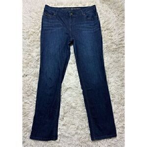 Women’s Simply Vera Wang High Rise Studded Straight Jeans Size 14